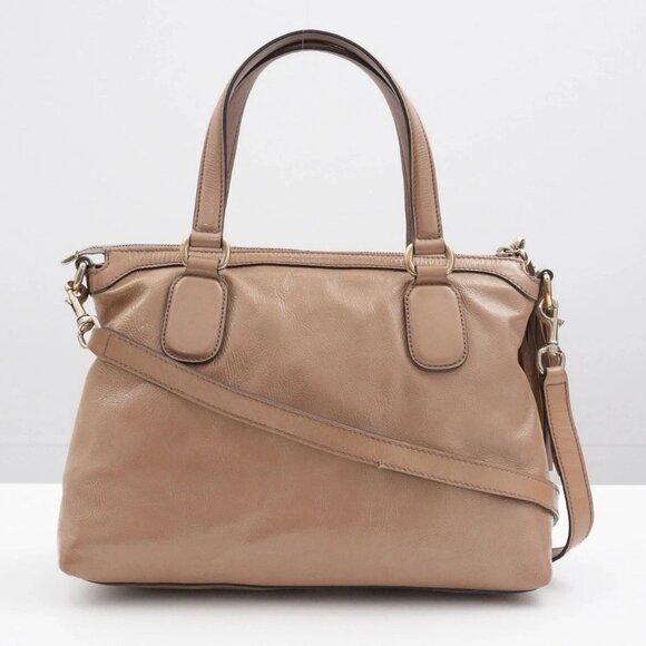 Gucci Soho Shoulder Bag Large Beige Leather - Picture 2 of 15